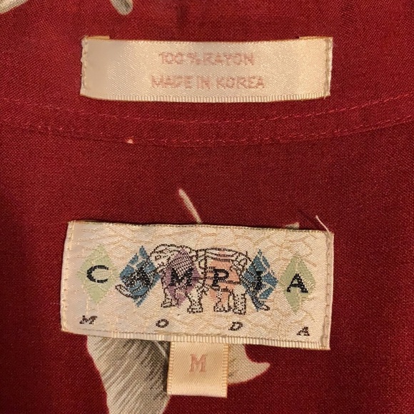 Summer Graphic Print Button Down Shirt, M - Picture 6 of 6